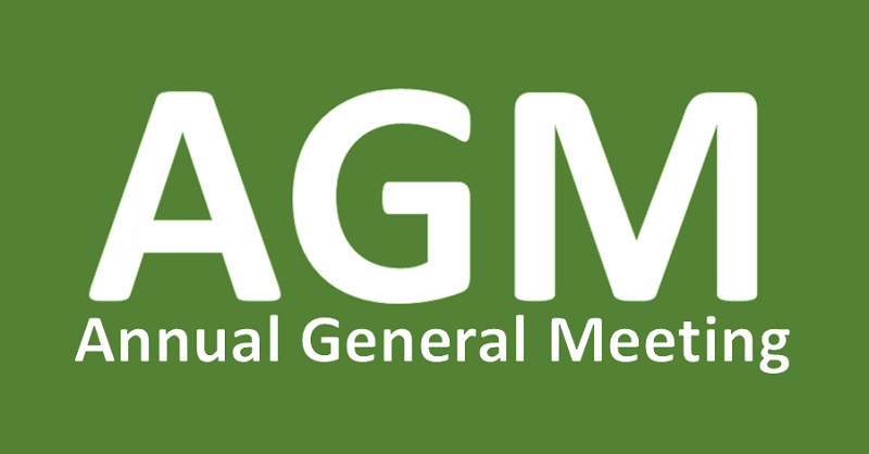 Graphic showing the words Annual General Meeting